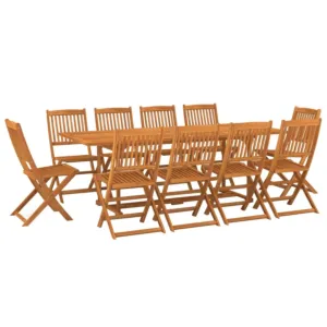 11-cz. zestaw mebli ogrodowych 220x90x75cm lite drewno akacjowe
