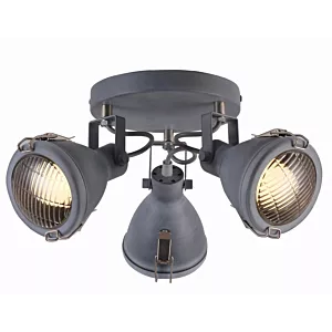 CRODO LAMPA SUFITOWA PLAFON 3X40W E14 SZARY