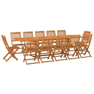 13-cz. zestaw mebli ogrodowych 280x90x75cm lite drewno akacjowe