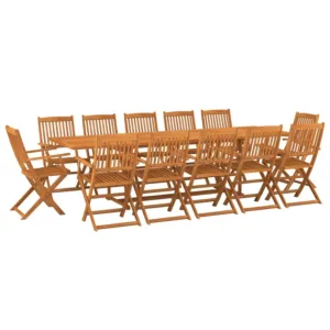 13-cz. zestaw mebli ogrodowych 280x90x75cm lite drewno akacjowe