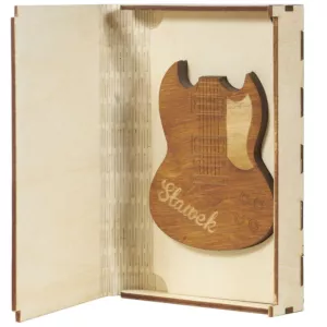 Pojemnik na 3 kostki gitarowe w pudełku Jasny brąz (sekwoja)