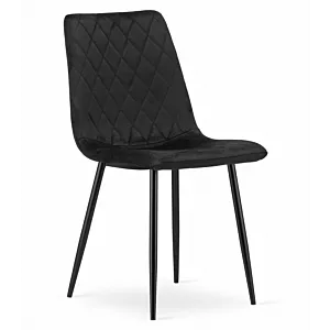 Krzesło TURIN - czarny aksamit x 1