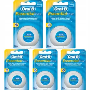 5x Nić dentystyczna woskowana waxed ORAL-B Essential Floss 50m