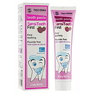 Pasta do zębów dla dzieci 6 miesiący FREZYDERM SensiTeeth First crazy berry 40 ml