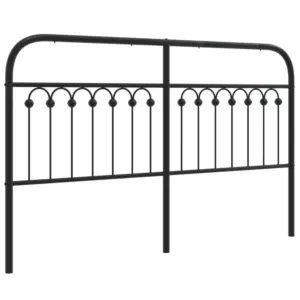 Metalowe wezgłowie, czarne, 160 cm