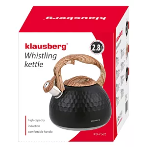 Czajnik tradycyjny 2,8l, czarny Klausberg