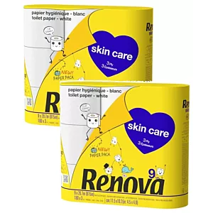 2x Papier toaletowy Renova Skin Care 9R