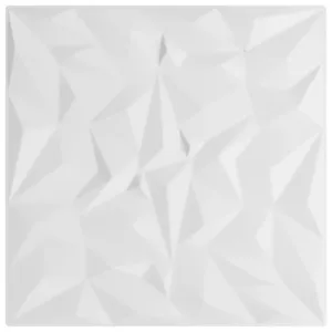 Panele ścienne, 24 szt., białe, 50x50 cm, XPS, 6 m², ametyst