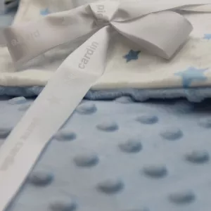 Kocyk TOPPY niemowlęcy niebieski 80x110 cm HOMLA