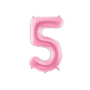 Balon foliowy "cyfra 5", różowa, 100 cm [balon na hel, cyfra duża, urodziny]