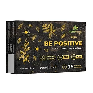 Be Positive (5 mg CBD, 3 mg CBG) Hemp King - 15 kapsułek