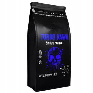 TURBO Kawa ziarnista Do ekspresu 1kg 50/50 Robusta/Arabica WYBUCHOWY MIX