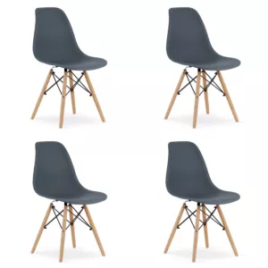 Krzesło OSAKA dark slate / nogi naturalne x 4