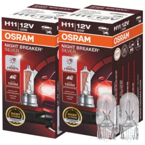 Mocne żarówki H11 OSRAM Night Breaker Silver + W5W