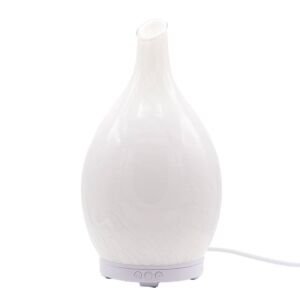 Candle Brothers - Lampa zapachowa do aromaterapii dyfuzor ultrasoniczny nowoczesna Elegance biała szkło