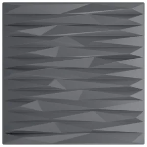 Panele ścienne, 24 szt., szare, 50x50 cm, XPS, 6 m², kamień