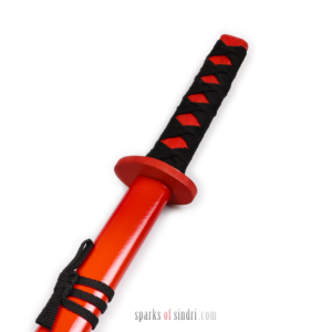 Czerwony Miecz Samurajski Katana | Drewno | 63 cm | Ninja Samuraj