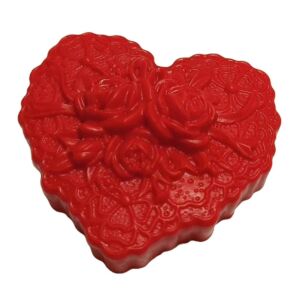 Duże mydło glicerynowe serce z kwiatami 80 g Dla Babci Dla Mamy na Walentynki