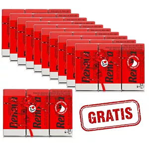 10x chusteczki higieniczne Renova czerwone 6x9szt + gratis