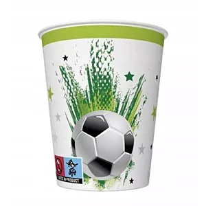 KUBKI KUBECZKI PAPIEROWE Football piłka nożna 250ml 8szt.