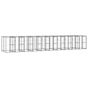 Kojec zewnętrzny dla psa, stalowy, 24,2 m²