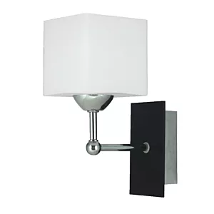 CUBETTO LAMPA KINKIET 1X60 E27 DREWNO+CHROM