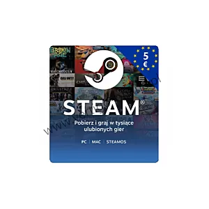 Karta podarunkowa STEAM 5 € - EURO