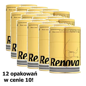 12x Żółty toskański papier toaletowy Renova 6R