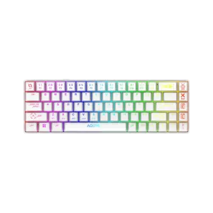 AQIRYS Klawiatura mechaniczna 65%/68 klawiszy Dual Mode: Wirelles&BT+Wired MIRA white