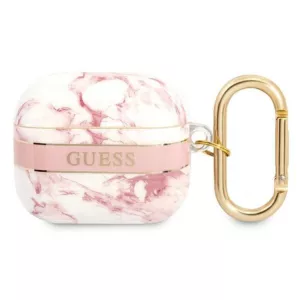 Guess Marble Strap -  Etui Airpods 3 (Pink)