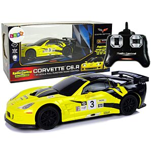 Auto Sportowe R/C 1:24 Corvette Żółte C6.R  2.4 G Światła