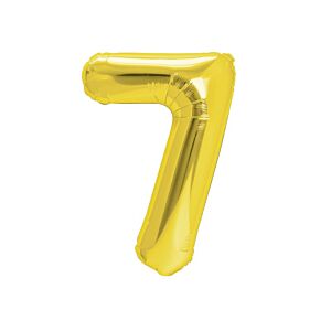 Balon foliowy „cyfra 7”, złota, 40 cm [balon na powietrze]
