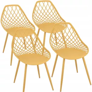 4 x Krzesło ARANDA musztardowe + nogi kolor