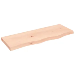 Półka, 80x30x(2-4) cm, surowe lite drewno dębowe