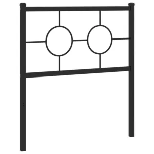 Metalowe wezgłowie, czarne, 75 cm