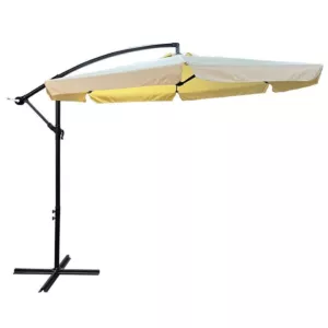 Wodoodporny parasol ogrodowy, Cynia, 300x300x245 cm, beżowy