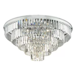 Lampa sufitowa Eulalia 12 Light Flush Polished Chrome Crystal