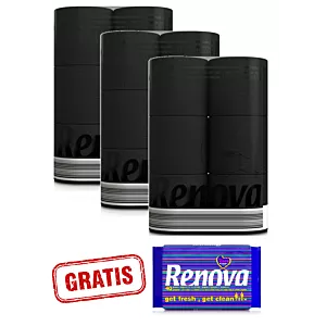 3x Czarny papier toaletowy Renova 6R +gratis