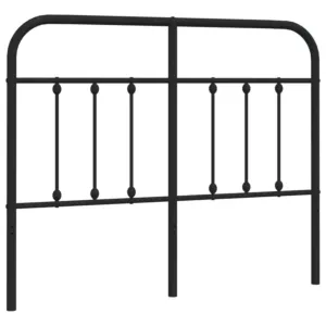 Metalowe wezgłowie, czarne, 120 cm