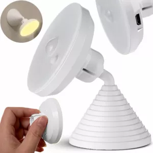 Bezprzewodowa lampka LED 360° z czujnikiem ruchu Heckermann® D1 - białe ciepłe