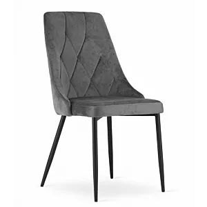 Krzesło IMOLA - ciemny szary aksamit x 1
