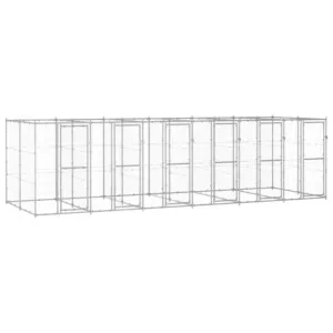 Kojec zewnętrzny dla psa, stal galwanizowana, 14,52 m²
