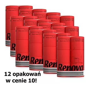 12x Czerwony papier toaletowy Renova 6R