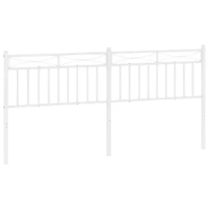 Metalowe wezgłowie, białe, 180 cm