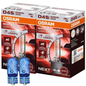 Żarniki D4S OSRAM Night Breaker Laser +200% + W5W