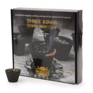 Kadzidło Naturalne Żywiczne - TRZEJ KRÓLOWIE Three King - 12 kubeczków Aromatika