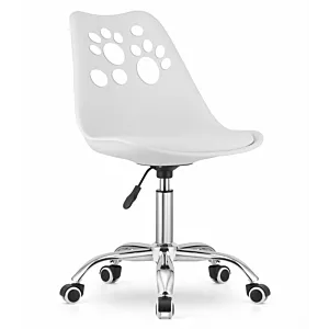 Krzesło obrotowe PRINT - białe