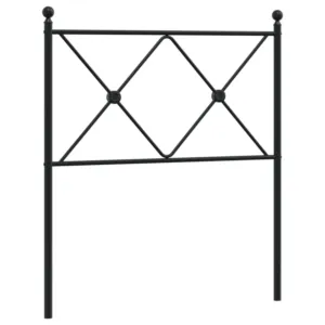 Metalowe wezgłowie, czarne, 80 cm