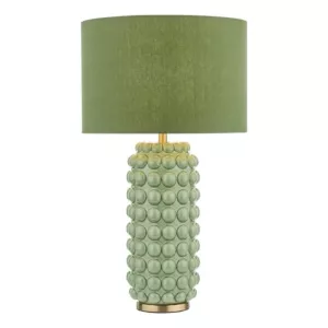 Lampa Stołowa Etzel Table Lamp Green Satin Brass With Shade