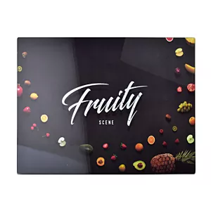 ARIA Deska do krojenia 40x30cm           szklana fruity czarna